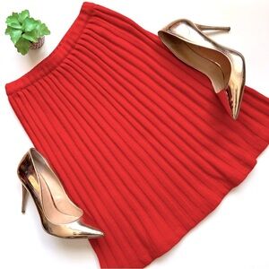 Vintage 1970s Ballantyne Berk of Burlington Arcade Scotland Red Cashmere Skirt S